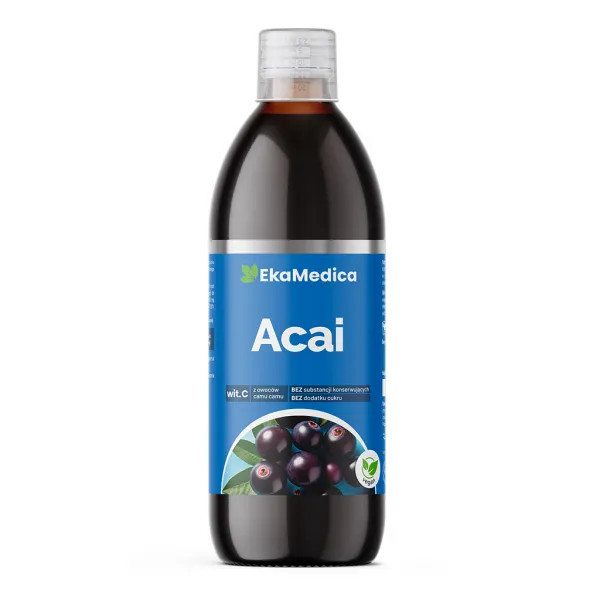 1+1 GRATIS Suc Natural de Acai – Superfruct Antioxidant cu Vitamina C Naturală, 500 ml [1]