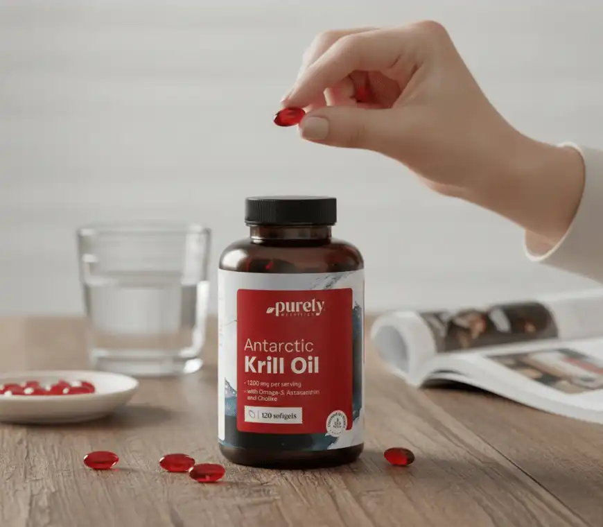 Ulei de krill - omega 3 + astaxantină + colină 120 capsule [4]