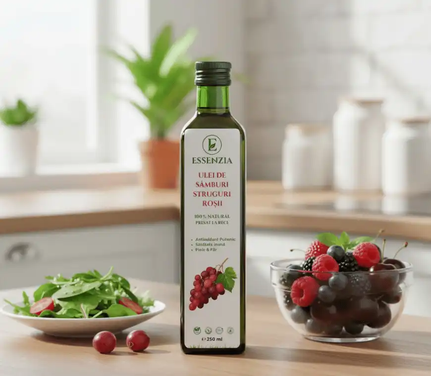 1+1 GRATIS Ulei din Sâmburi de Struguri Roșii Presat la Rece – Suport Natural pentru Inima si piele 250 ml [2]