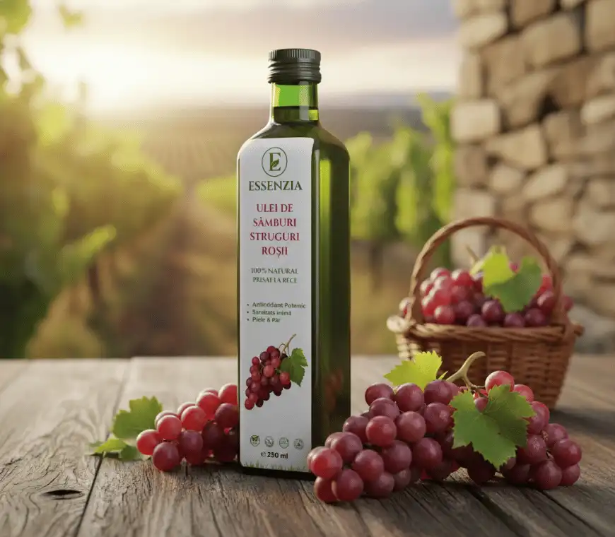 1+1 GRATIS Ulei din Sâmburi de Struguri Roșii Presat la Rece – Suport Natural pentru Inima si piele 250 ml [4]