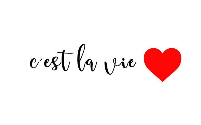 Tricou alb damă/bărbați „C’est la vie” – stil minimalist, bumbac premium [3]