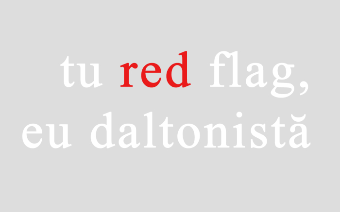 Tricou alb/negru „Tu red flag, eu daltonistă” – bumbac premium, design funny statement [2]