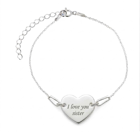 Bratari - Brățară din argint „I love you sister” – cadou emoțional pentru soră