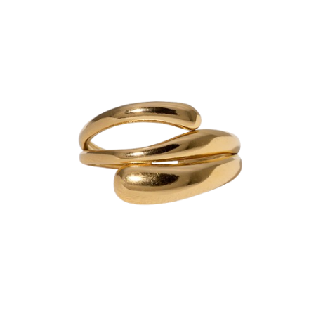 Inel reglabil Sevira auriu minimalist | Design modern tip wrap [1]