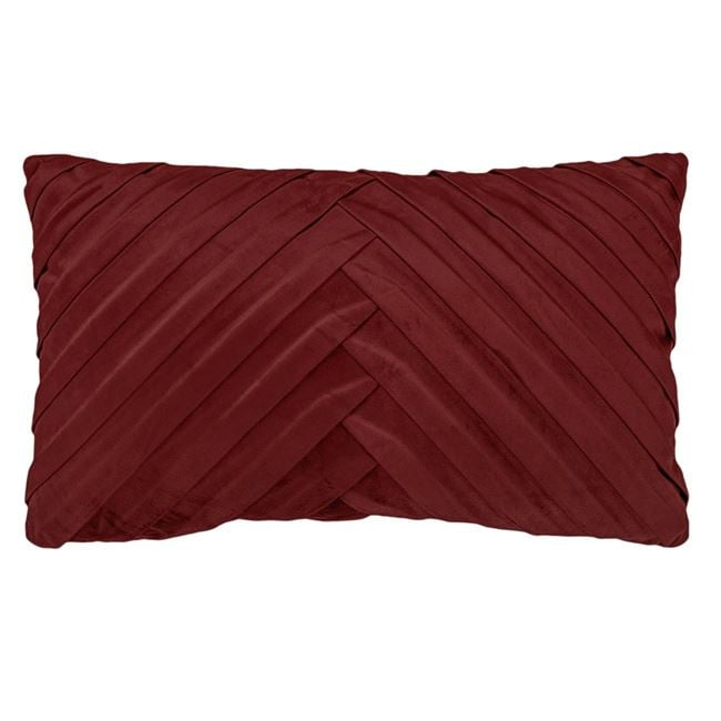 Perna Decorativa Bordo Velvet cu Dungi Reliefate pentru Canapea 50x30cm [3]