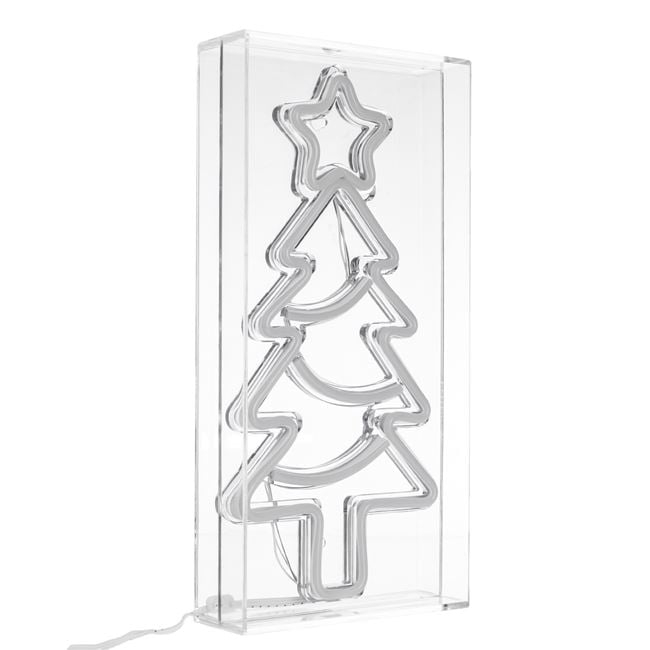 Brad de Craciun cu LED Neon & Telecomanda 15x30cm - Multicolor [4]