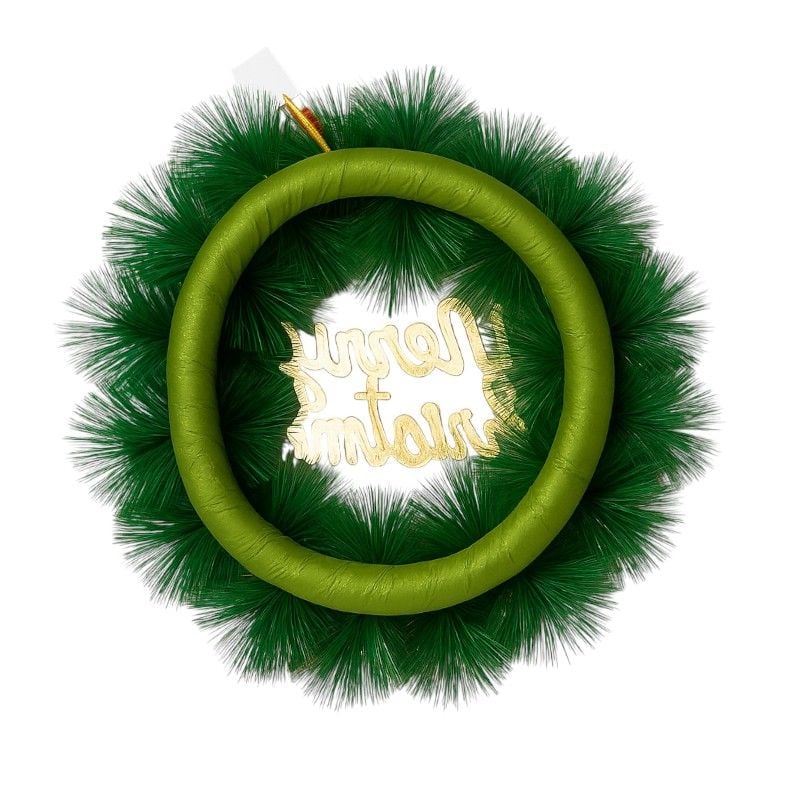 Coroniță Decorativă de Crăciun 40 cm cu Decorațiuni Asortate și Suport din Spumă [3]