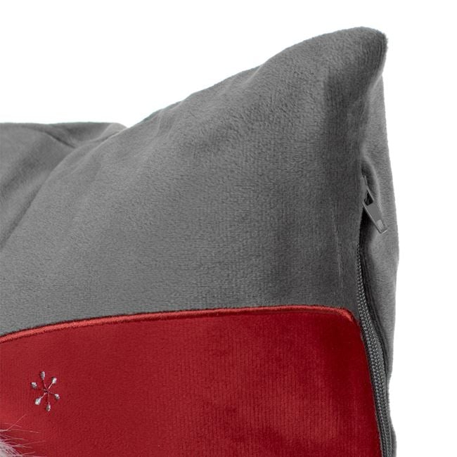 Fata de Perna Decorativa de Craciun Gnome cu Picioare Lungi si Blana, 40x40 cm [4]