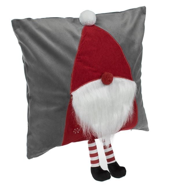 Fata de Perna Decorativa de Craciun Gnome cu Picioare Lungi si Blana, 40x40 cm [2]