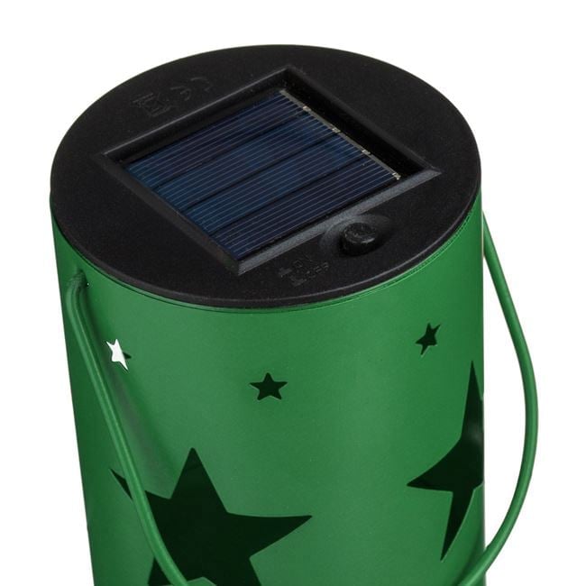 Felinar Solar Metalic cu Model Perforat Stele Ø8.5x12.7cm [5]