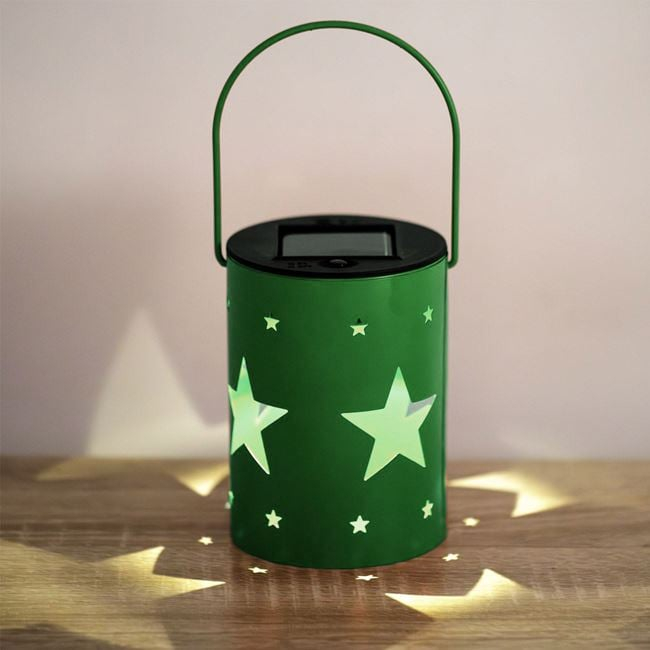 Felinar Solar Metalic cu Model Perforat Stele Ø8.5x12.7cm [2]