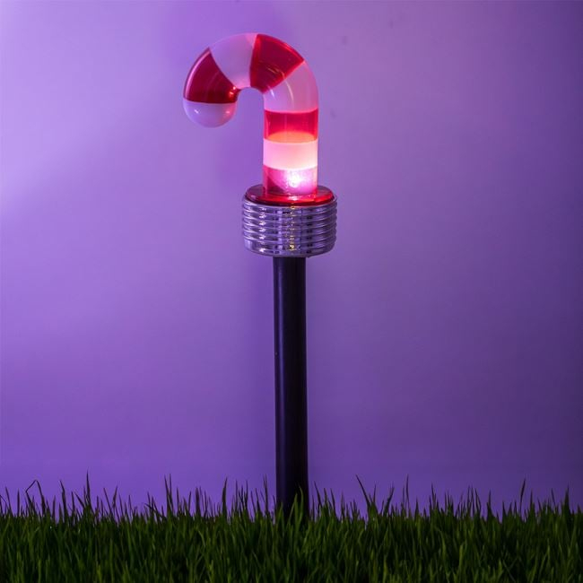 Felinar Solar Stick Brad Verde Rosu Alb Baston 41cm [2]