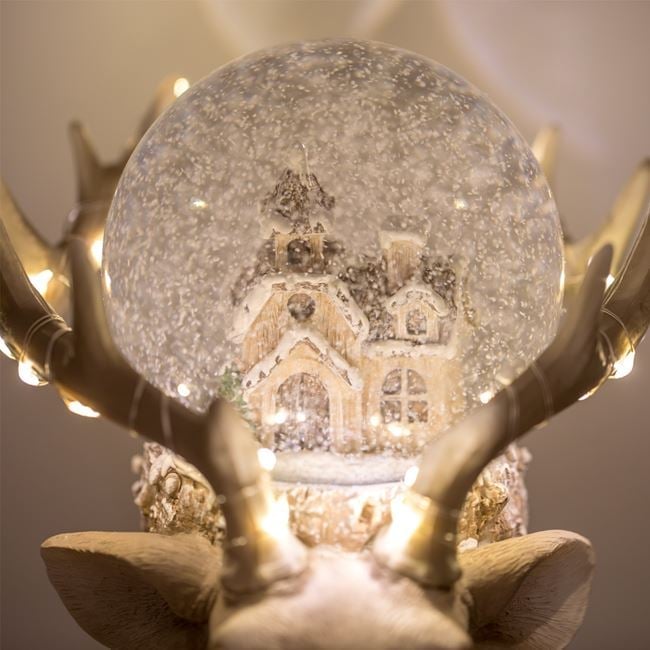 Figurina Decorativa de Craciun Cap de Ren cu LED 17x21x22cm [4]