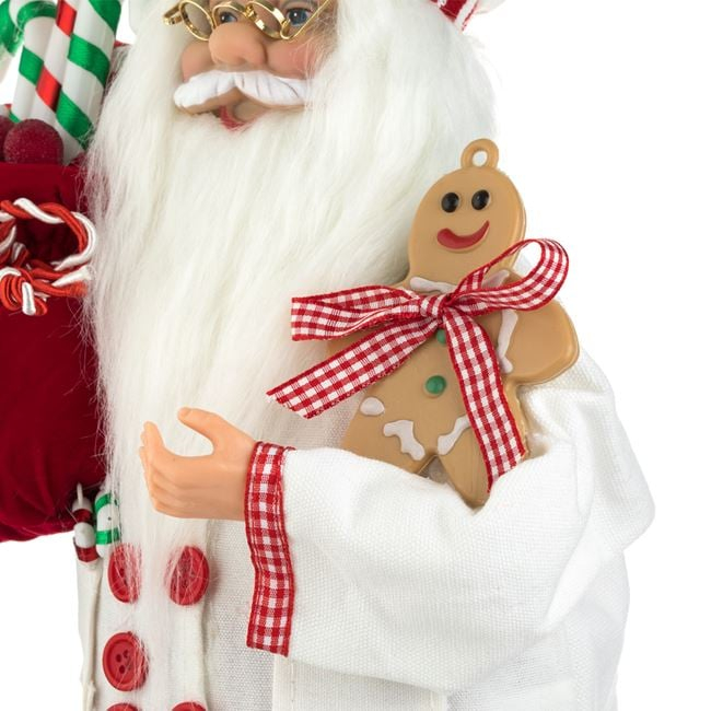 Figurina Decorativa Mos Craciun Cofetar 45cm [5]