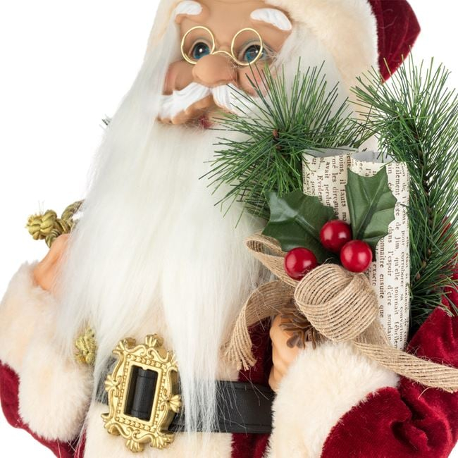 Figurina Decorativa Mos Craciun cu Sac Verde 60cm [5]