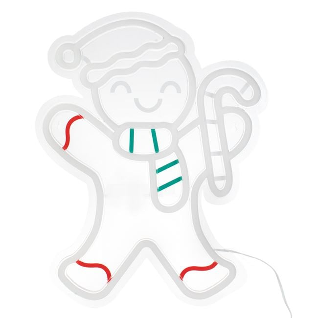 Figurina Om de Turta Dulce cu LED Neon 31.5x40cm [2]