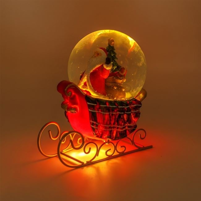 Glob de Zapada Decorativ cu LED Sanie Mos Craciun 15cm [3]