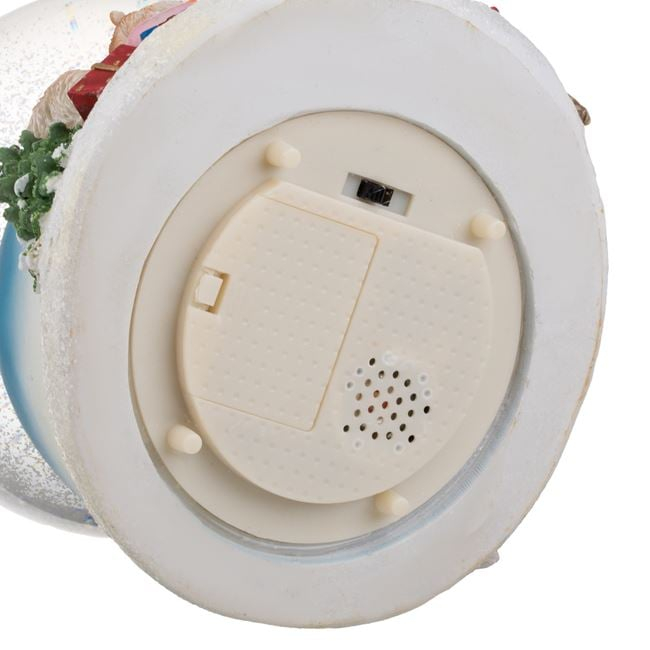 Glob de Zapada Muzical de Craciun Brad Mos Craciun & LED 20cm [4]