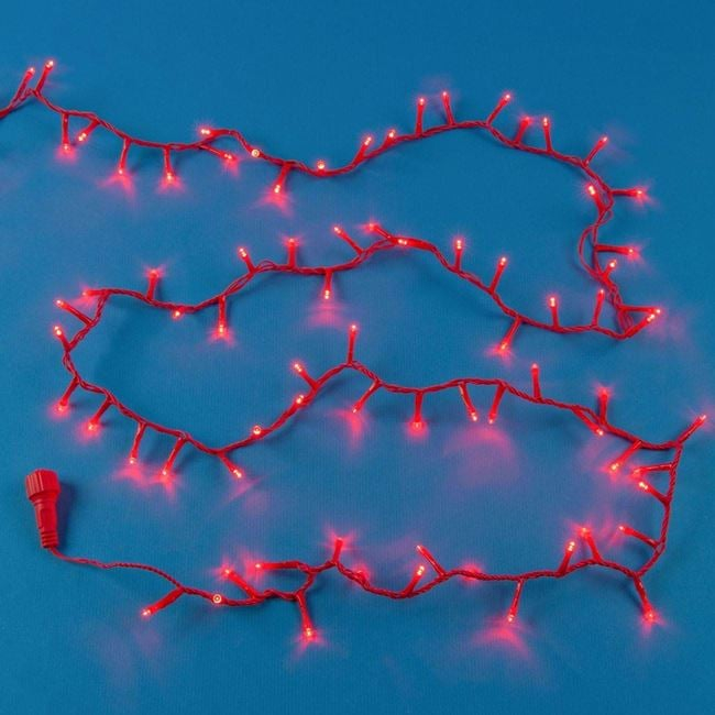 Instalatie de Lumini cu 100 de becuri LED Extensibila 6.07m. - Rosii [2]