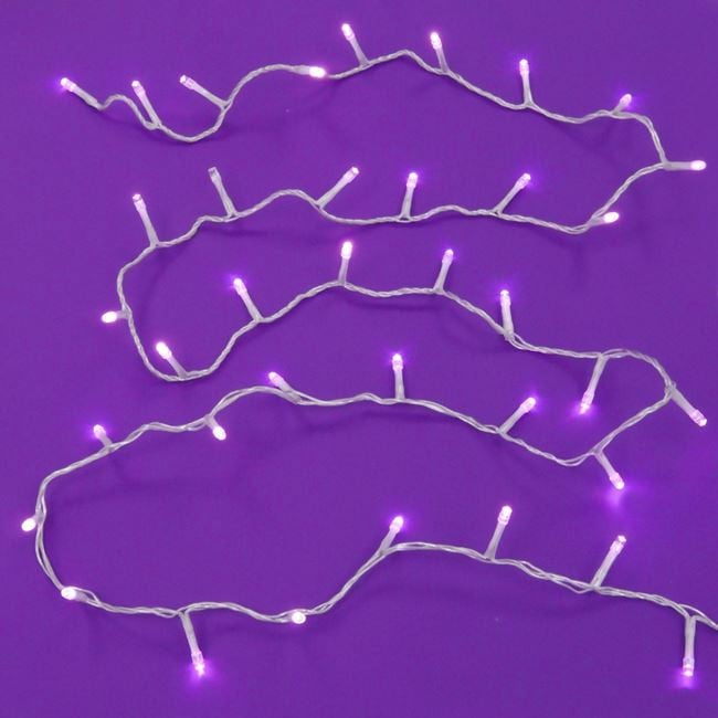 Instalatie de Lumini cu 20 Becuri LED cu Baterii 1.9m - Mov [2]