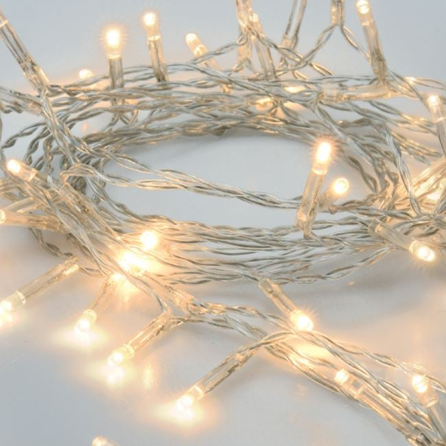 Instalatie de Lumini cu 20 Becuri LED cu Baterii si Program 2.20m - Alb Cald [2]