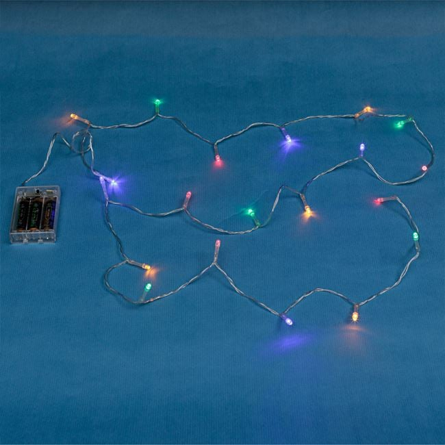 Instalatie de Lumini cu 20 Becuri LED cu Baterii si Program 2.20m - Multicolor [2]