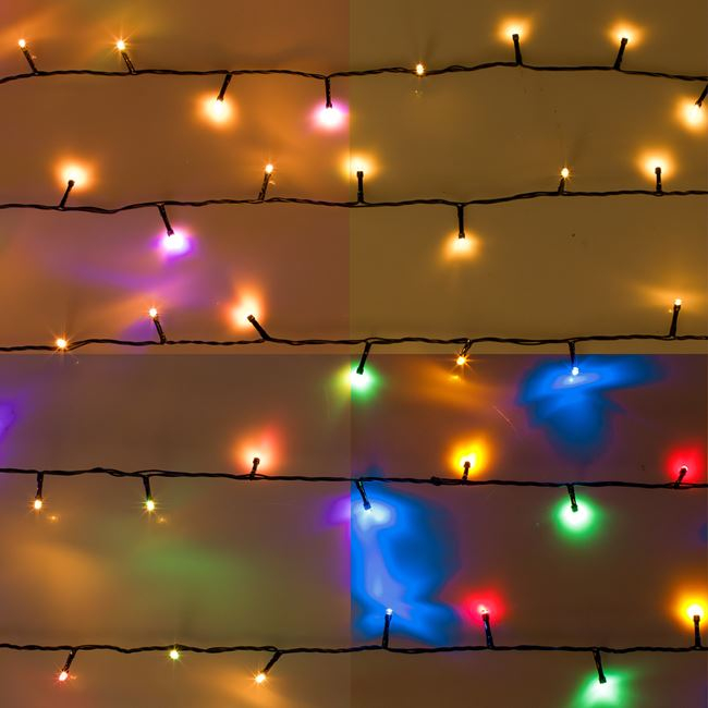 Instalatie de Lumini cu 200 de Becuri LED Color Ritmice & WiFi 14.925m - Alb Calda & Multicolora [2]