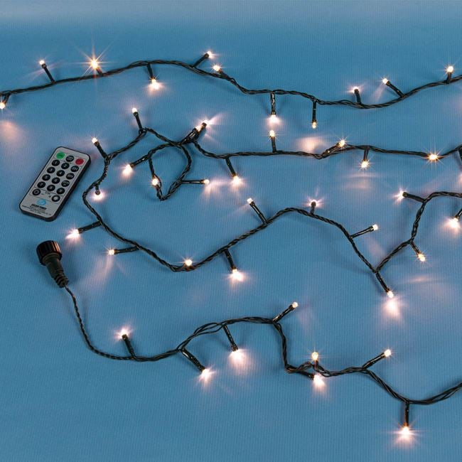 Instalatie de Lumini cu 200 de becuri LED Extensibila cu Telecomanda de Interior & Exterior 13.05m - Alb Cald / Multicolor [4]