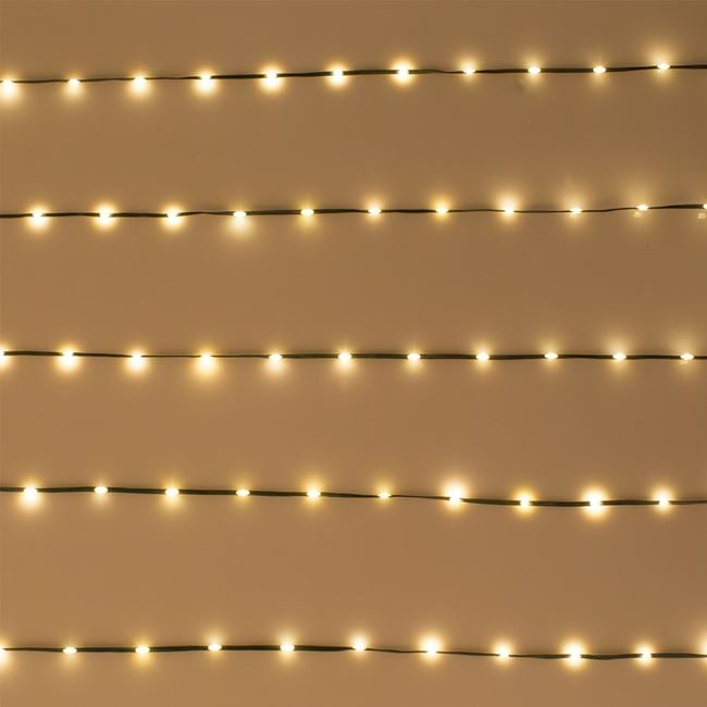 Instalatie de Lumini cu 300 de Becuri LED Milky Mini cu Program de Interior & Exterior 14.95m - Alb Cald [2]