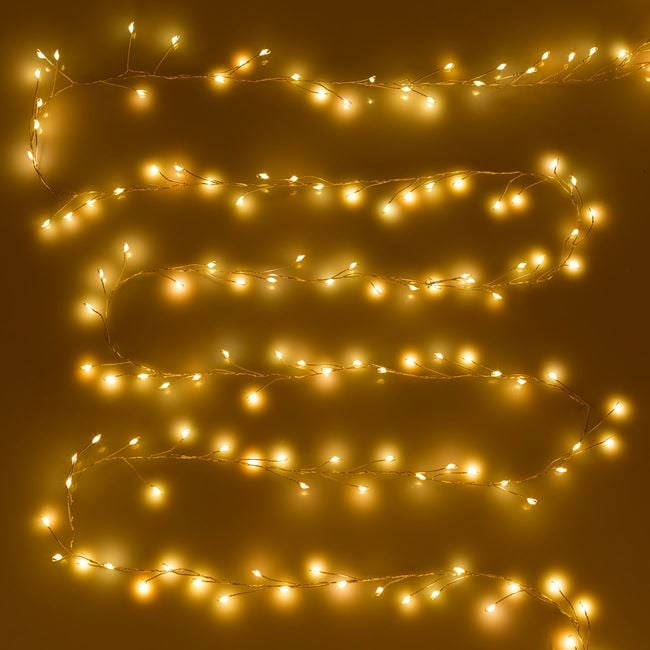 Instalatie de Lumini cu 400 de Becuri LED cu Program de Interior & Exterior 8m - Alb Cald [2]