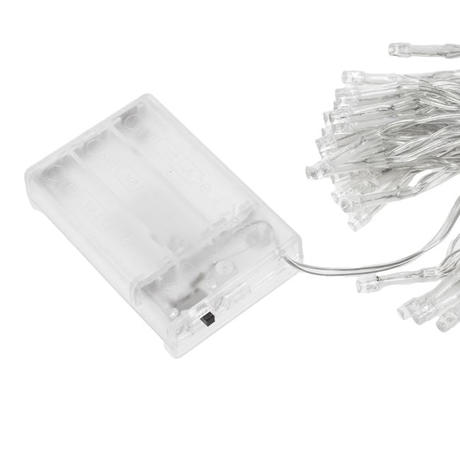 Instalatie de Lumini cu 60 Becuri LED cu Baterii 5.9m - Alb Cald [3]