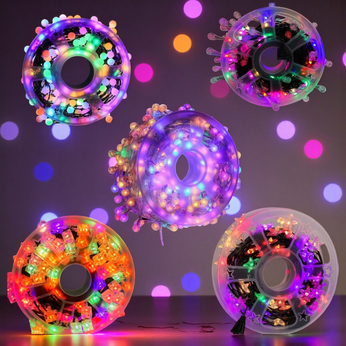 Instalație Globulețe LED 35m, 140 LED-uri Multicolore pentru Interior și Exterior [1]