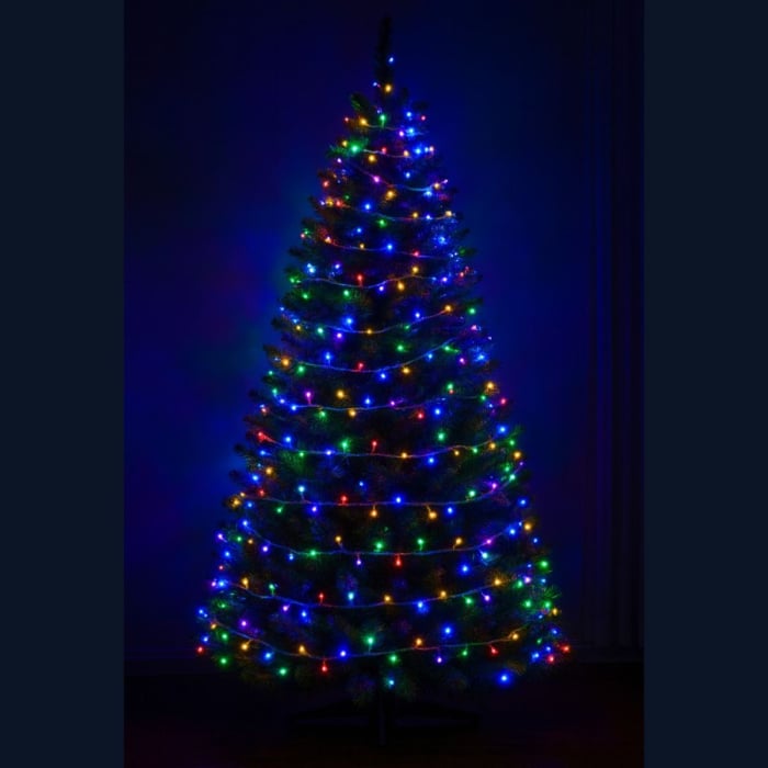 Instalație LED 10m cu 140 MicroLED-uri, Fir Transparent, Lumină Multicoloră de Crăciun [2]