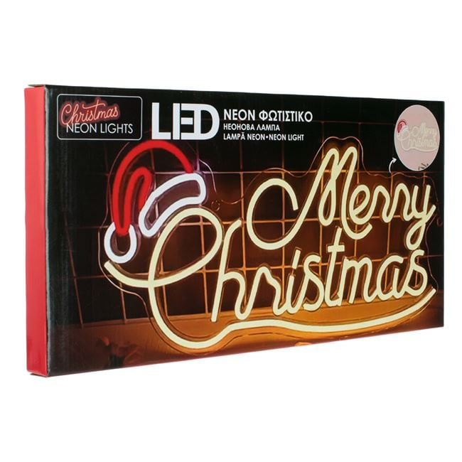 Lampa de Craciun "Merry Christmas" LED Neon 42.7x21cm [3]