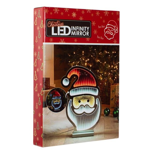 Lampa Oglinda Mos Craciun cu Efect Infinity & LED 16.5x24cm [3]
