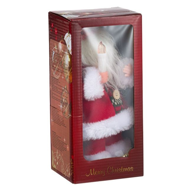 Mos Craciun Interactiv cu Lumanare Sunet & Miscare 25cm [3]