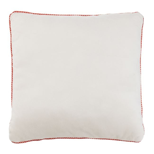 Perna Decorativa de Craciun Alba cu Ren 35x35cm [4]