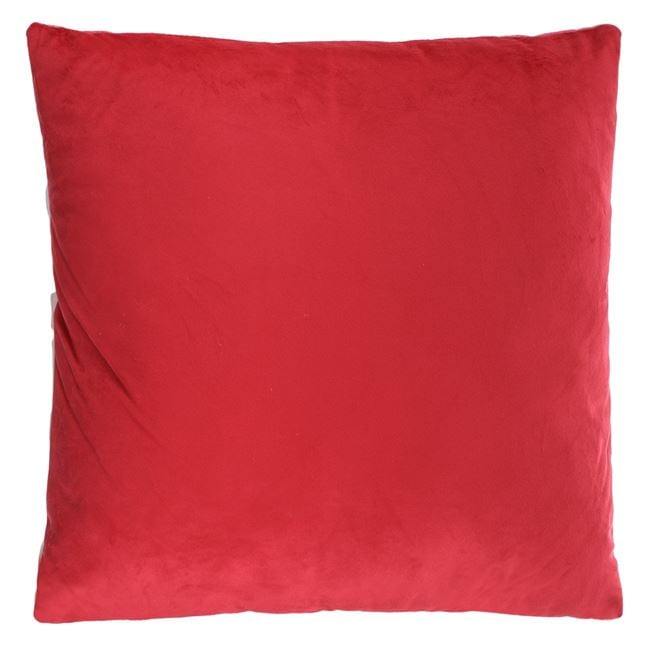 Perna Decorativa de Craciun Rosie Catifelata Mos Craciun pentru Canapea 40x40cm [3]