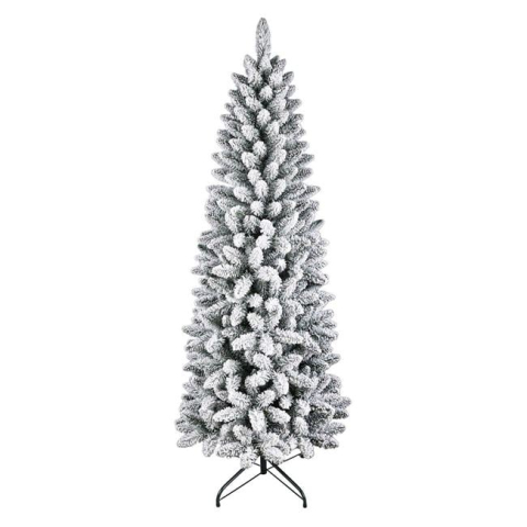 Brazi - Brad de Crăciun Artificial Slim Verde Nins 180cm – 549 Ramuri