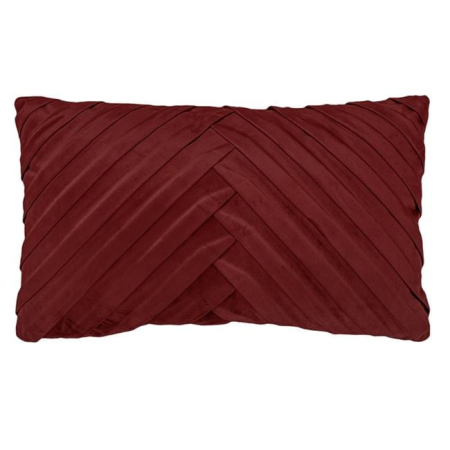 Perna Decorativa Bordo Velvet cu Dungi Reliefate pentru Canapea 50x30cm [2]