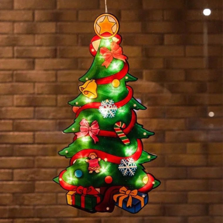 Ornamente Craciun - Decoratiune luminoasa Brad de Craciun 45cm