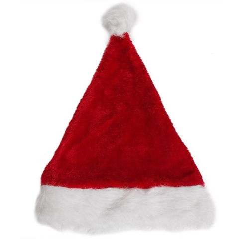 Accesorii de Craciun - Caciula de Craciun Catifelata 39cm