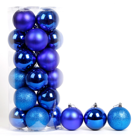 Globulete Craciun - Globulete 6cm 24buc/set Albastru