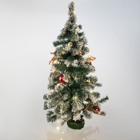 Brad de Craciun Artificial de Masa Impodobit cu 40 de Becuri LED Baterie - 90cm [1]