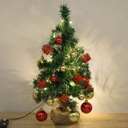 Brad de Craciun cu Globuri & Lumina 50cm [3]
