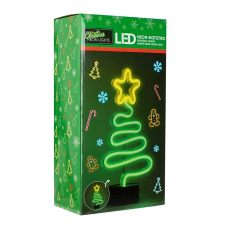 Brad de Craciun cu LED Neon 15.5x29.5cm [2]