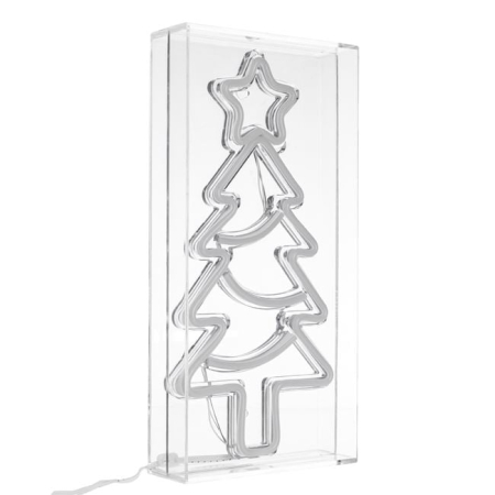 Brad de Craciun cu LED Neon & Telecomanda 15x30cm - Multicolor [3]