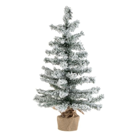 Brazi Artificiali de Masa - Brad de Craciun de Masa cu 75 de Ramuri si Baza din Iuta - 75cm