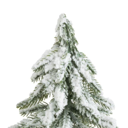 Brazi Artificiali de Masa - Brad de Crăciun decorativ nins, cu bază din iută, 28 cm – mini brad artificial elegant