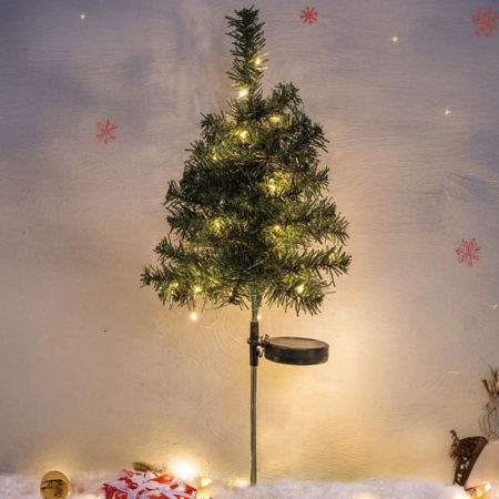 Instalatii Solare Exterior - Brad Solar cu LED de Craciun - 80cm